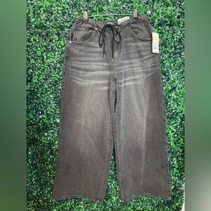 Target Woman’s Dark Gray Relaxed Jeans with a drawstring